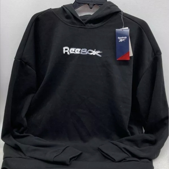 Reebok Men's Black Hoodie Sweatshirt Size M NWT MSRP $60 - Picture 2 of 6